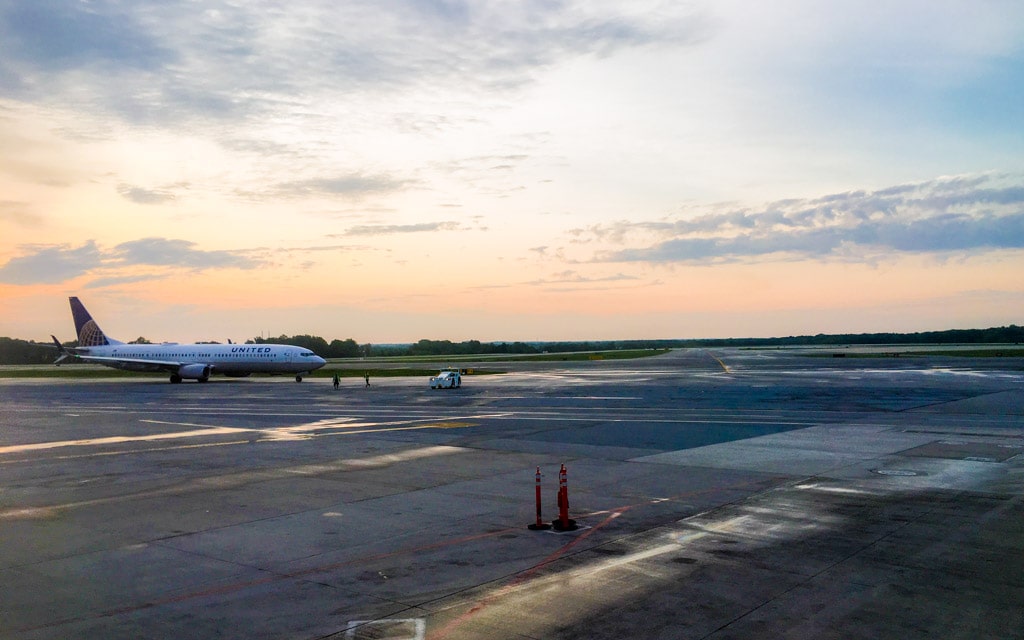 Early morning arrival at Baltimore/Washington International Thurgood Marshall Airport (BWI)