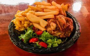 The specialty of the house, the Jumbo Lump Crabcake Platter, Faidley's Seafood, Baltimore, Maryland