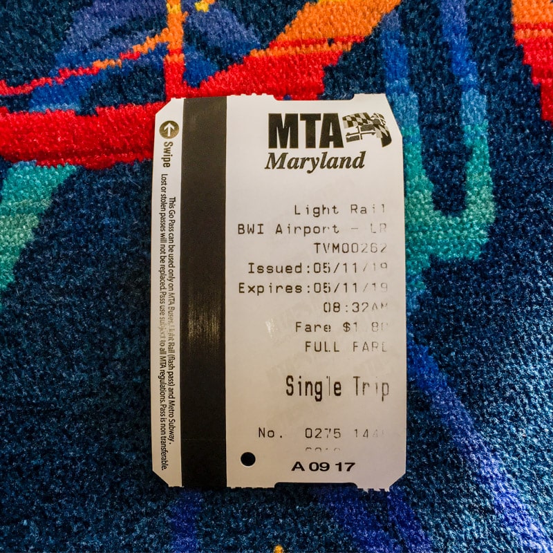 MTA Maryland Go Pass (Back)