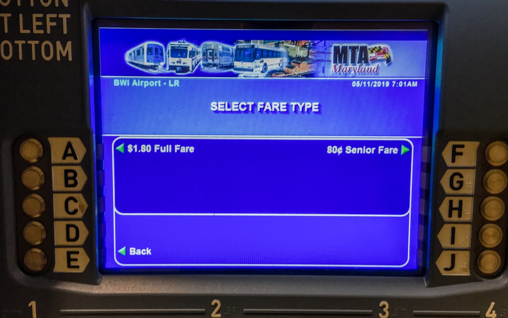 Select fare type