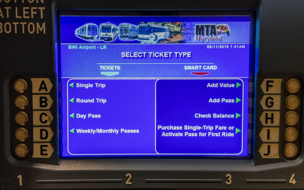 Select ticket type