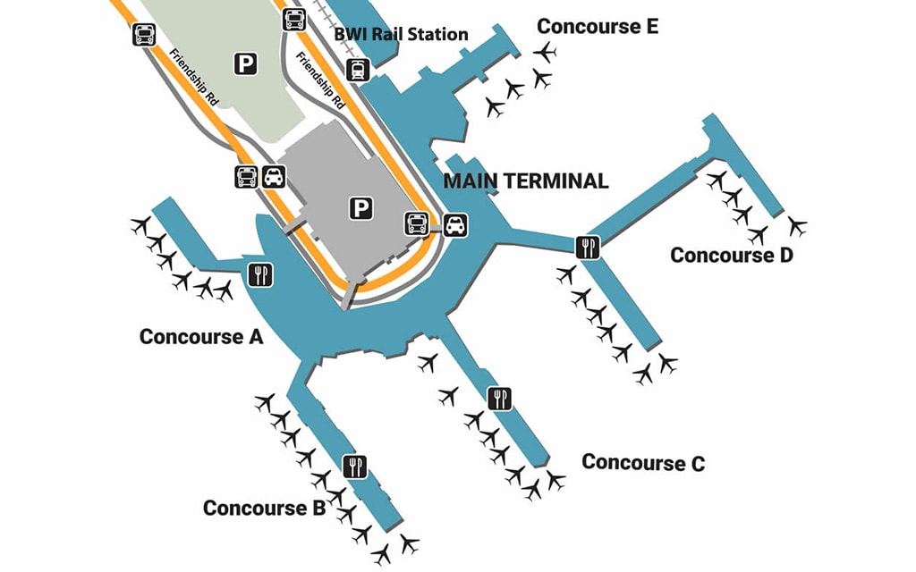 BWI Airport Map