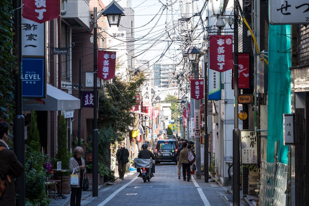 Small alleyways found in Kagurazaka, Shinjuku, Tokyo, Japan