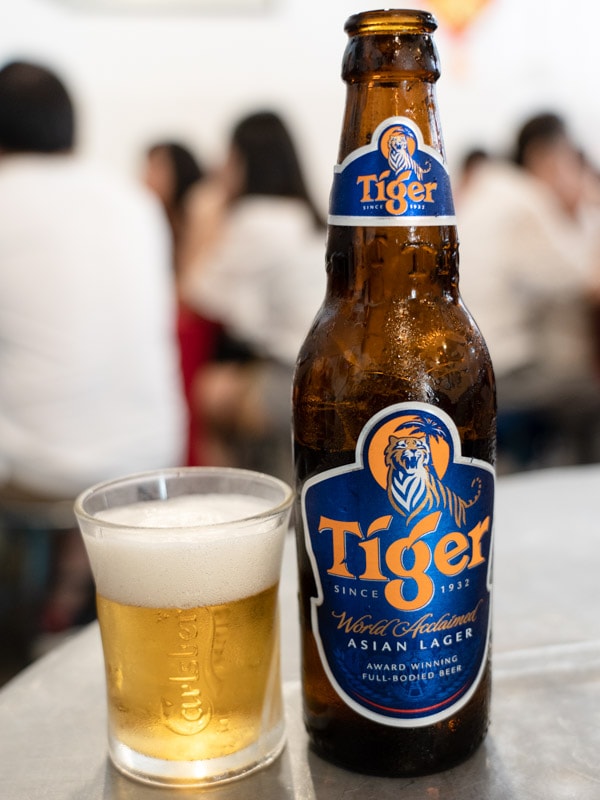 Ice cold Tiger beer on a hot day in Penang