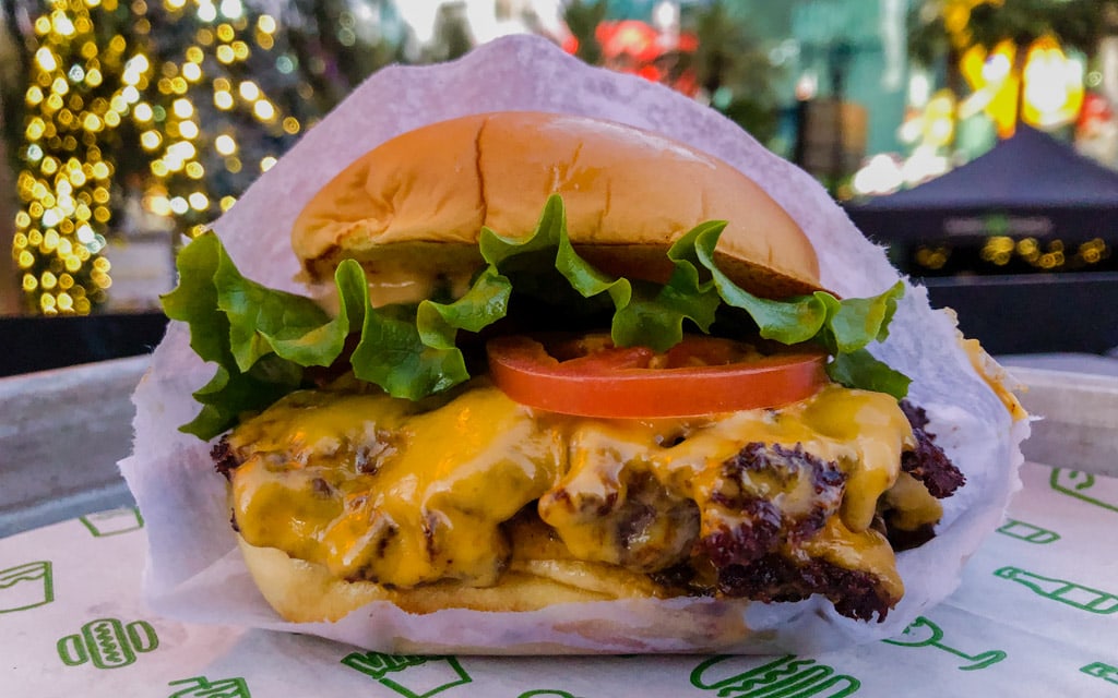 The Double ShackBurger from Shake Shack at NYNY, Las Vegas, Nevada