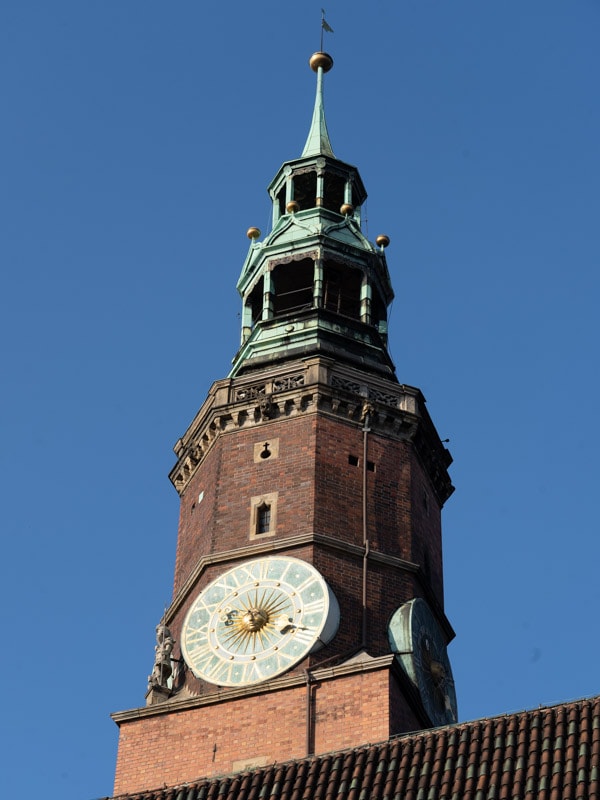 View from the west of the tower of Old Town Hall (Stary Ratusz)
