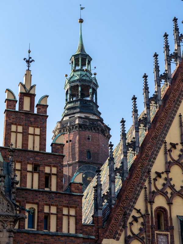 View from the east of the tower of Old Town Hall (Stary Ratusz)