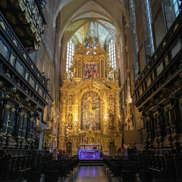 Gilded Baroque High Altar inside Corpus Christi Basilica