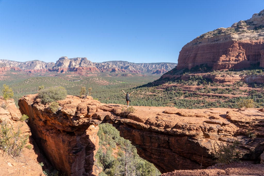 Standing above Devil's Bridge