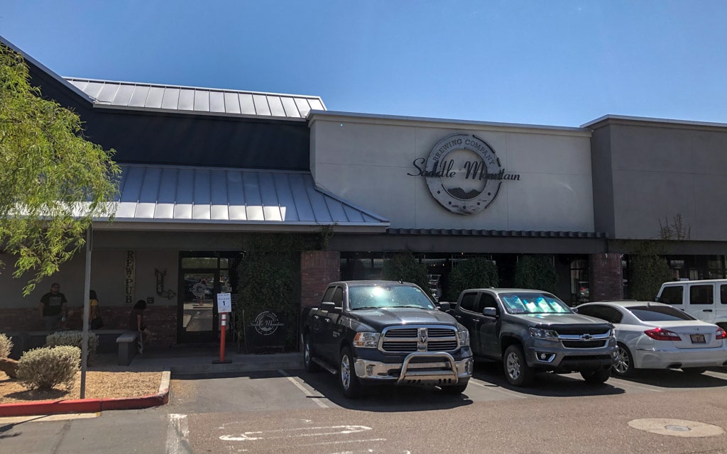Located in a small strip mall in Goodyear, AZ is Saddle Mountain Brewing Company