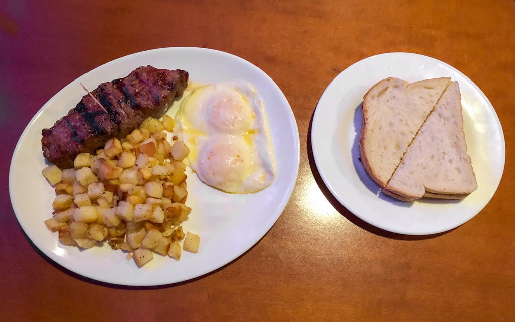 The $9.99 Steak & Eggs Special at the Village Pub & Cafe