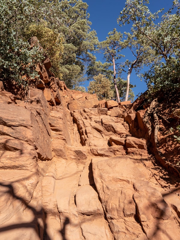 Steep rocks