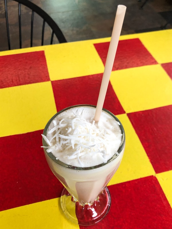 Shredded coconut added on top