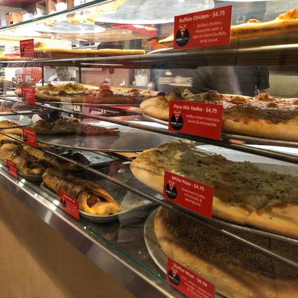 Selection of pizzas