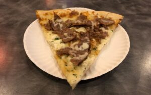 White Pizza with sausage added