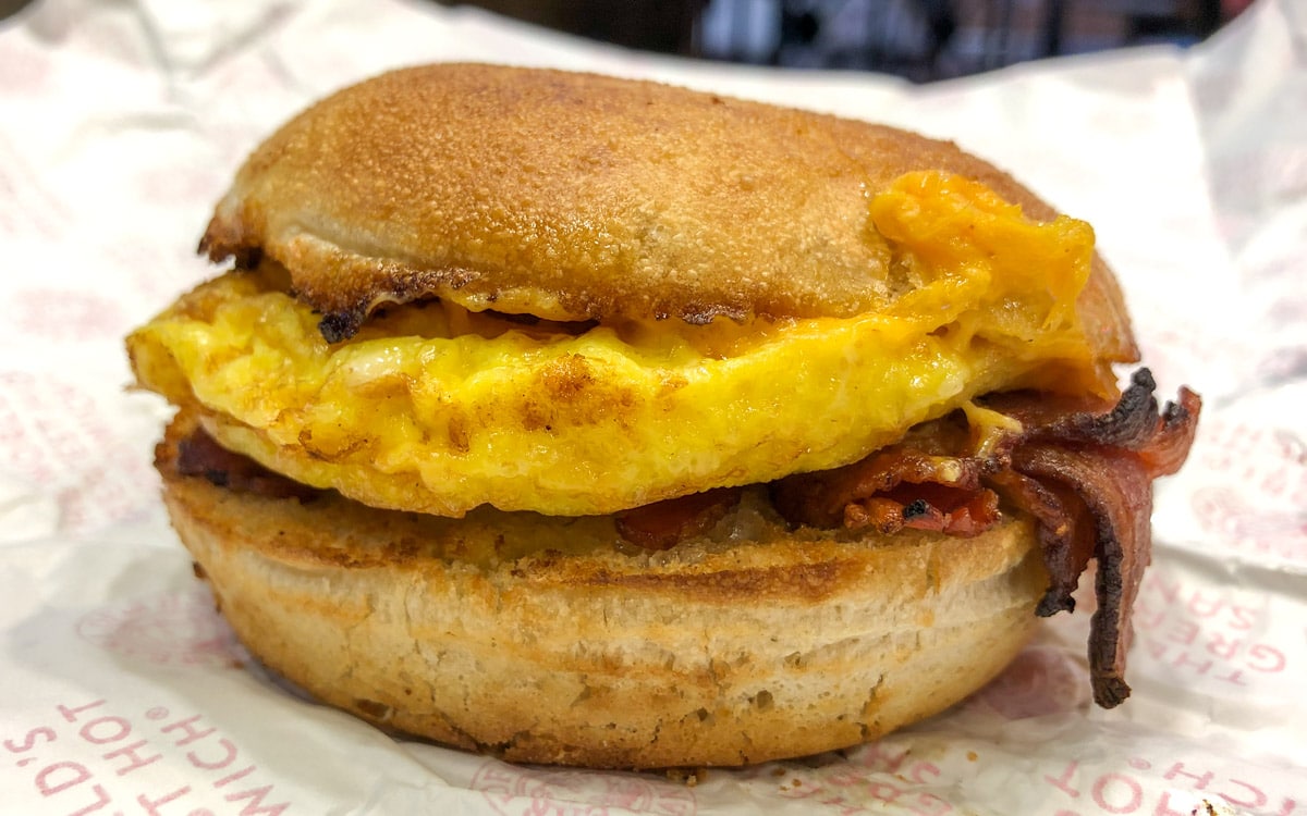 Bacon, Egg ‘n’ Cheddar Sandwich, Earl of Sandwich, Las Vegas