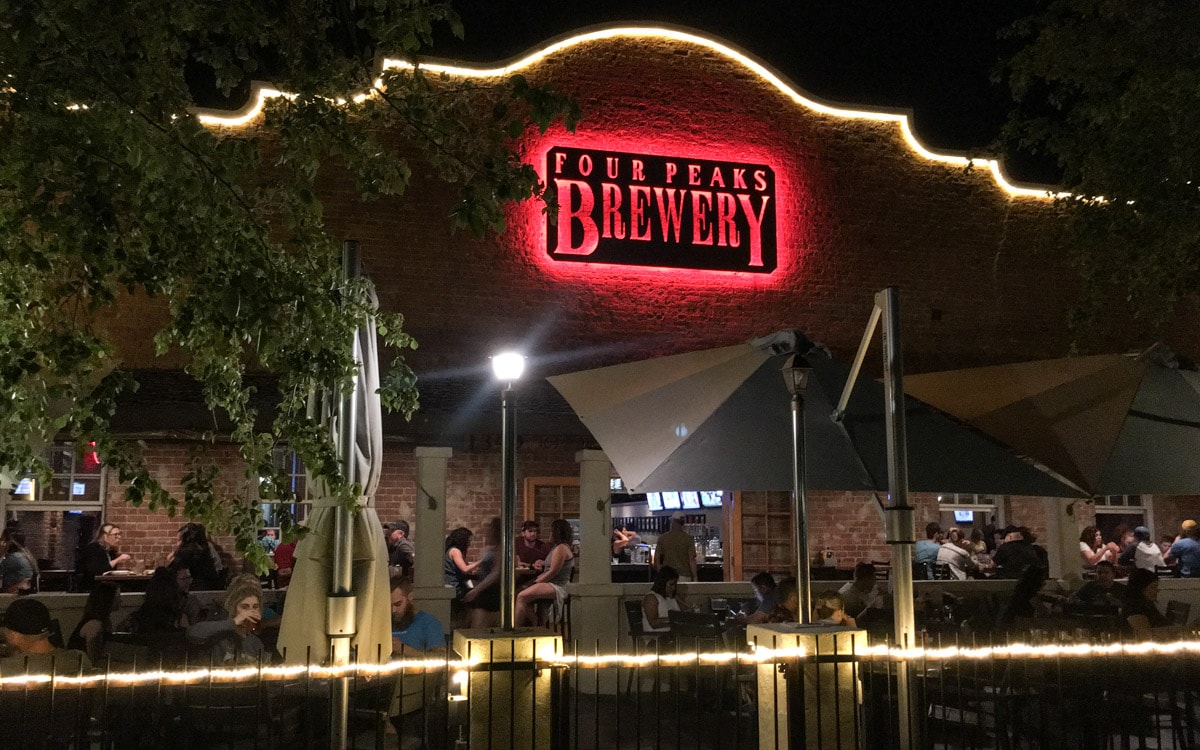 The original Four Peaks Brewing Company located on 8th Street in Tempe, Arizona