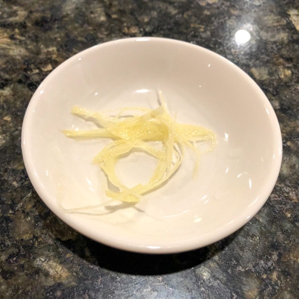 Shredded ginger