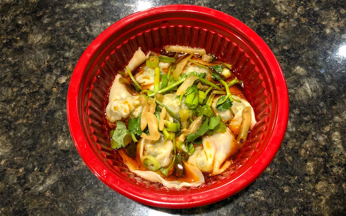Spicy Wonton in Chili Oil Sauce