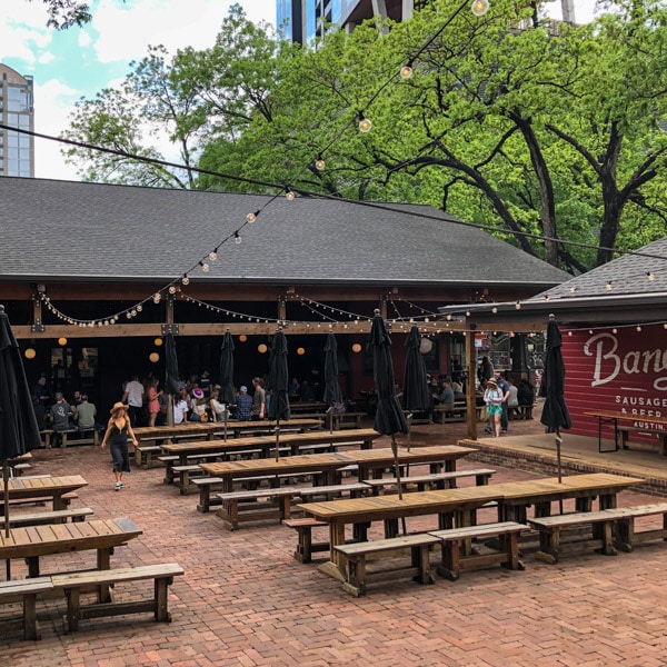 Open beer garden