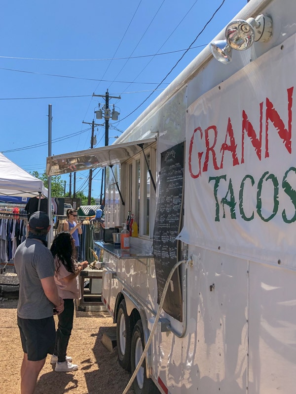 Ordering at Granny's Tacos, Austin, Texas
