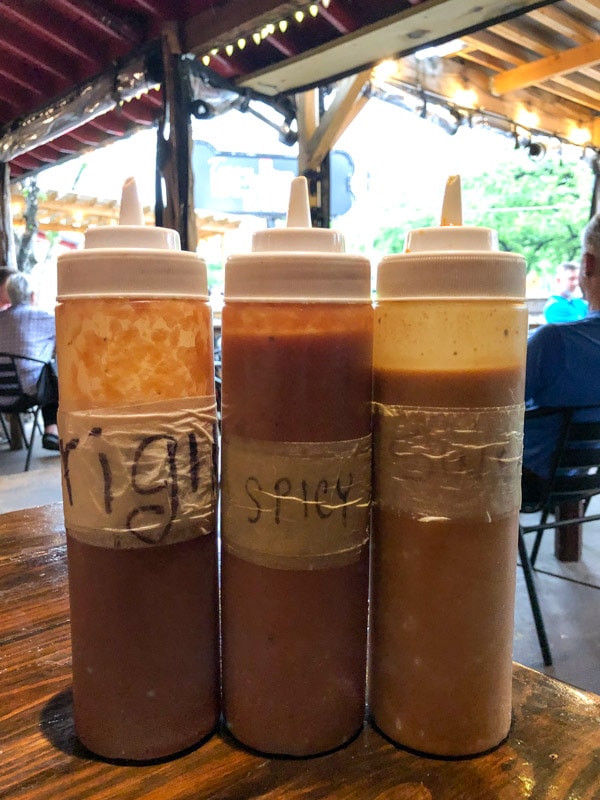 Assortment of sauces