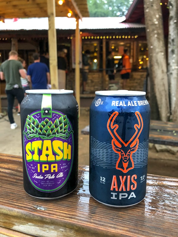 Local craft beers enjoyed while waiting in line