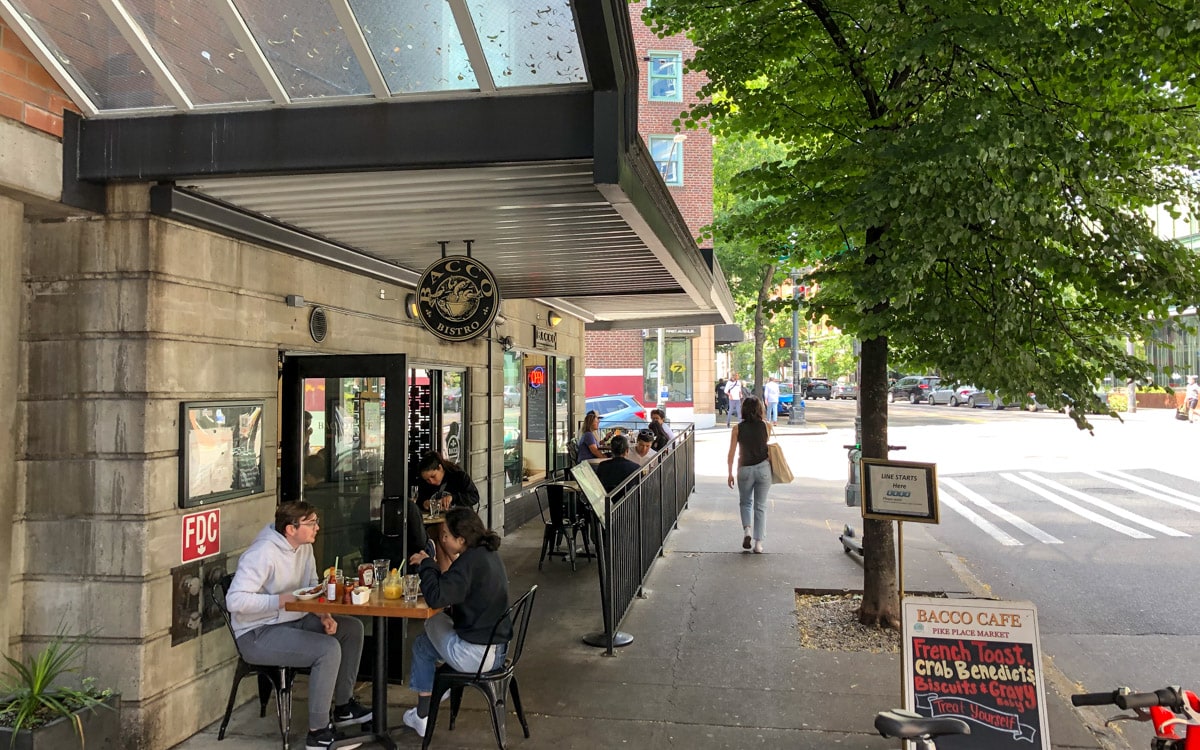 Bacco Cafe near Pike Place Market in Seattle, Washington