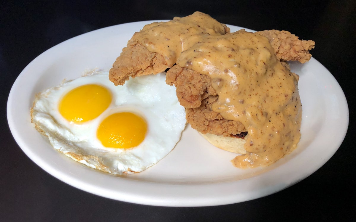 Chicken and Biscuits with Spicy Corn Gravy, The 5 Point Cafe, Seattle