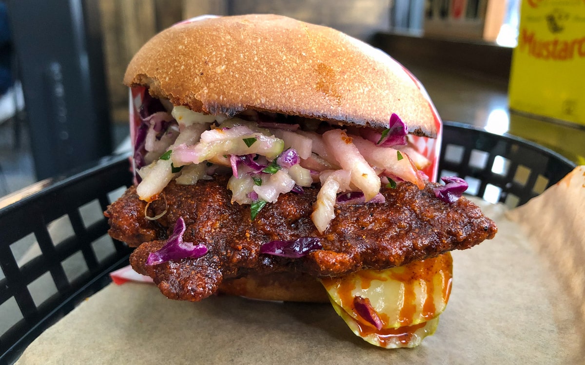 The beautiful and delicious Spicy Fried Chicken Sandwich, The Bird, San Francisco