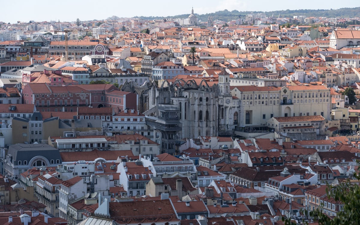 One of the many viewpoints found in Lisbon, Portugal, one of the most beautiful cities in Europe