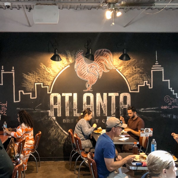 Mural on the wall, Atlanta Breakfast Club, Atlanta, Georgia
