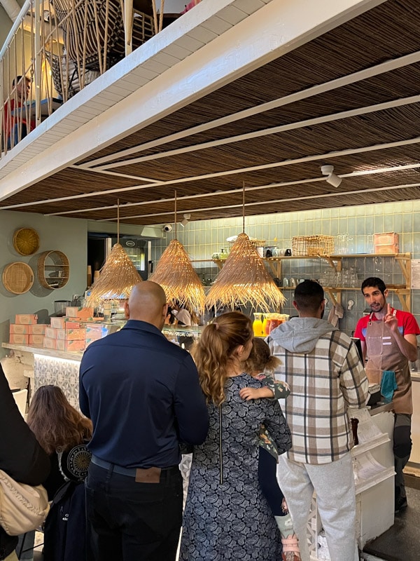 Waiting to order with cashier
