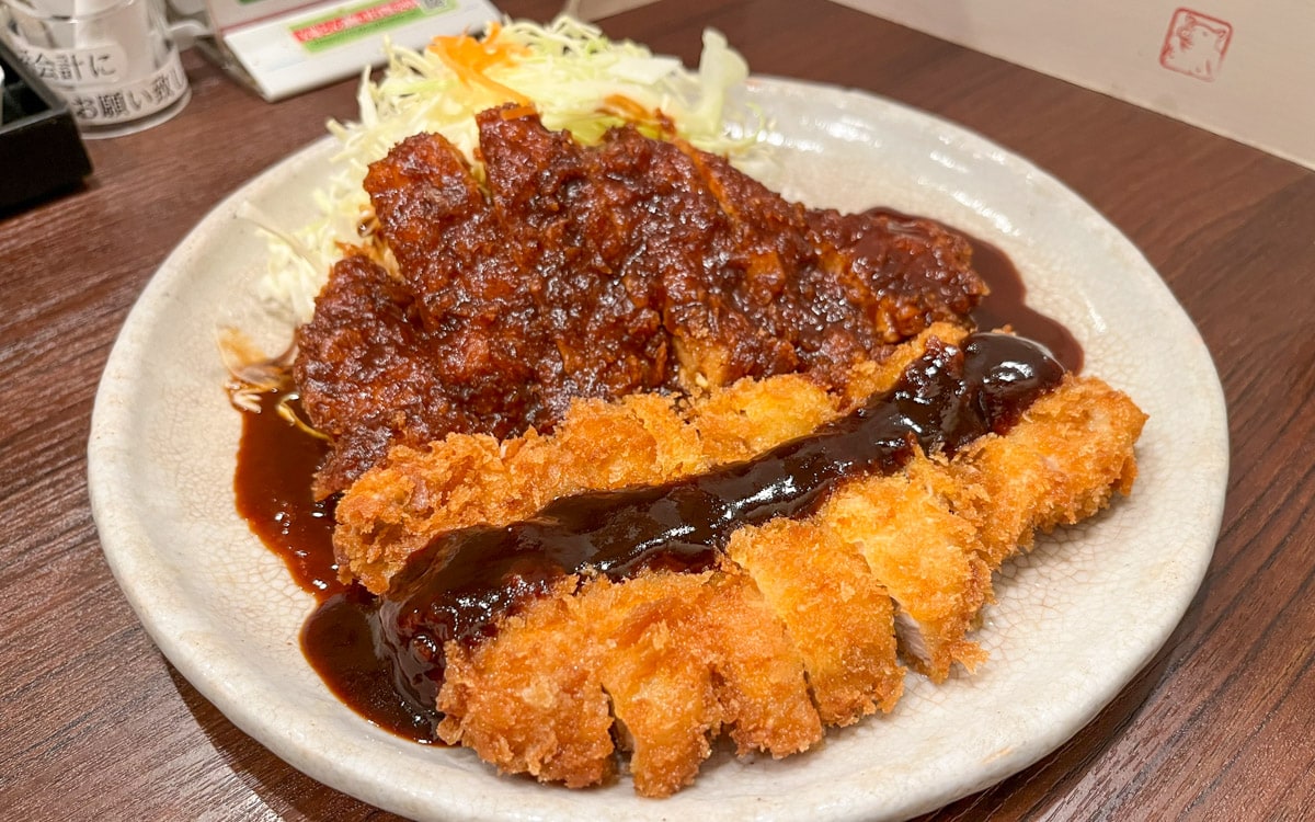 This rich and filling dish is Miso Katsu, Nagoya, Japan