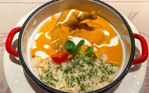 Paprika Chicken, Barack & Szilva Étterem, Budapest, Hungary