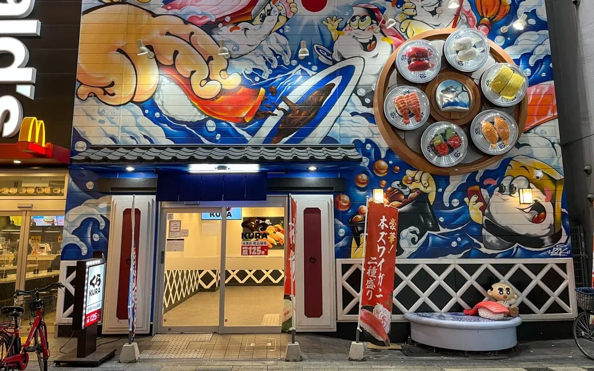 A Kura Sushi located in Osaka, Japan