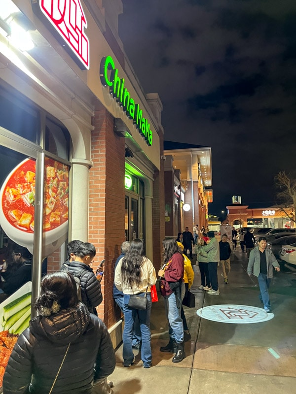 Customers waiting out front