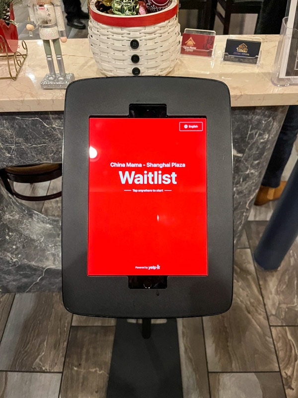 Waitlist at China Mama