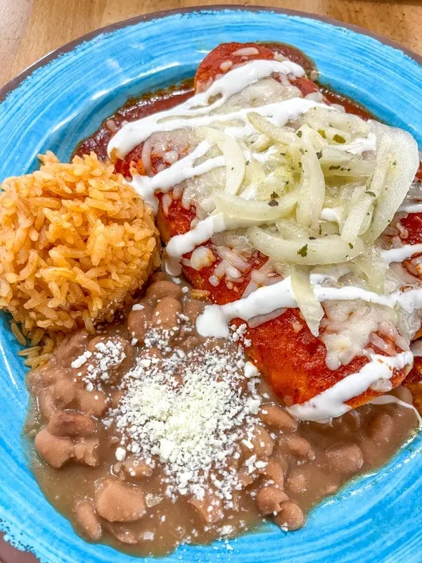 Close up of the Enchiladas