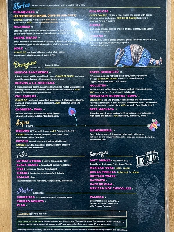 Letty's de Leticia's Cocina in Las Vegas Art District - The Travel Mentor