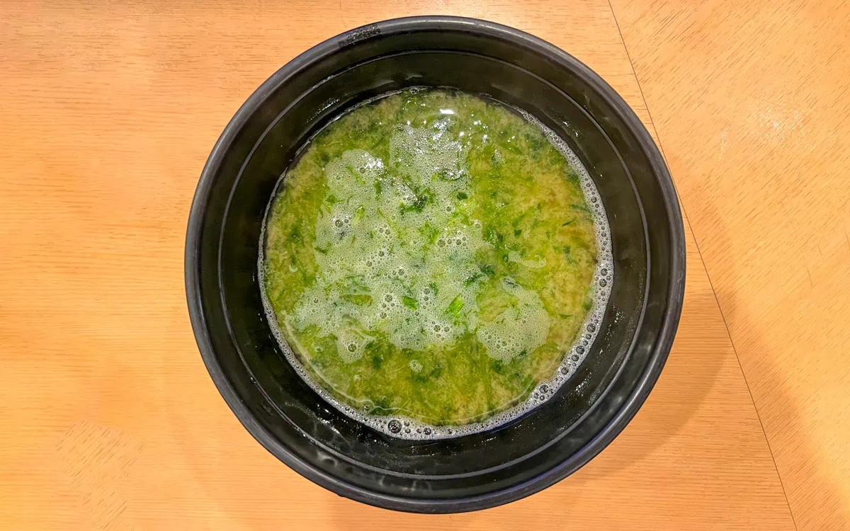 A simple miso soup, Sushi Zanmai Higashi Shinjuku, Tokyo, Japan