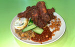 The colorful Aromatic Chicken plate at Spicy Wife Nasi Lemak